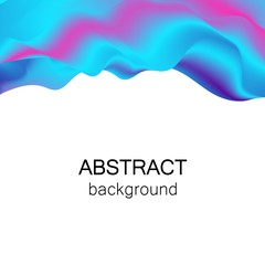 Colorful holographic background. Vector fluid motion effect.