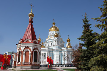 Fototapeta na wymiar Russia. Mordovia. Saransk. The Cathedral of St Warrior Fedor Ushakov
