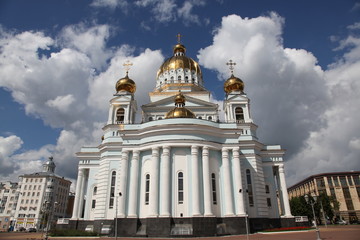 Fototapeta na wymiar Russia. Mordovia. Saransk. The Cathedral of St Warrior Fedor Ushakov