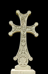 Christian Prayer Cross on a black background