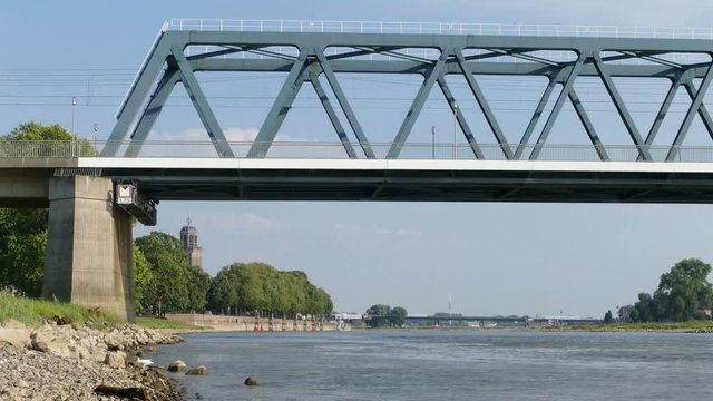 On the banks of the IJssel river in Deventer, time lapse