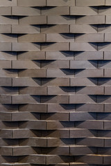 Irregularly Abstract brown wall textured blocks background