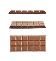 Single chocolate bar isolated