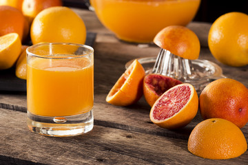 Making Freshly Squeezed Orange Juice 