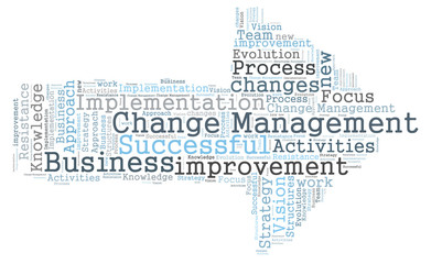Fototapeta na wymiar Change Management word cloud