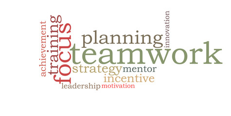 Vision teamwork word cloud