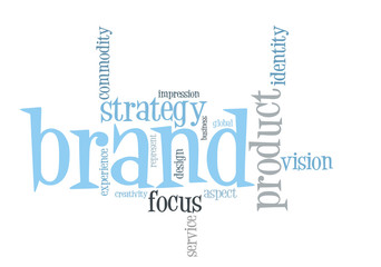 Obraz premium brand advertising word cloud