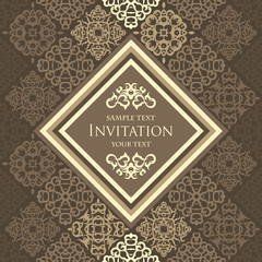 Vintage seamless background with frame