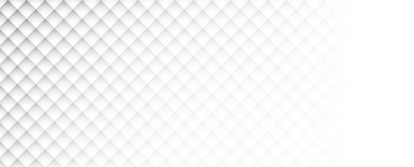 White banner with rhombus pattern.