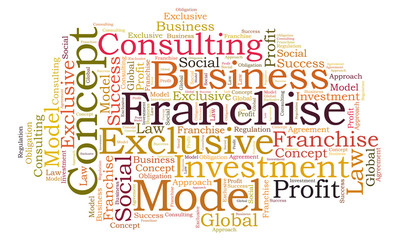 Fototapeta premium Franchise word cloud