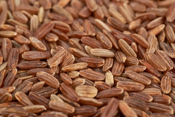 Surface coated with the brown rice grains