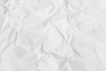 The white texture image crumpled paper to show texture detail on paper. for design mapping material on 3D object, Abstract background.