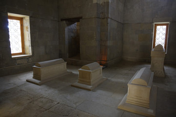 Interior or Burial-vault of Shirvanshahs in Shirvanshahs palace. Icheri sheher (Old Town) of Baku