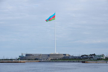 Fototapeta premium Baku state flag square