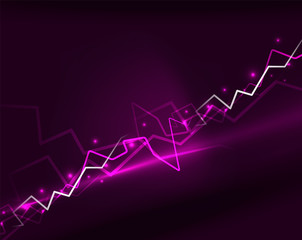 Neon lightning vector background