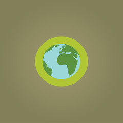 Earth icon. Flat design