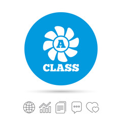 A-class ventilation sign icon. Energy efficiency.