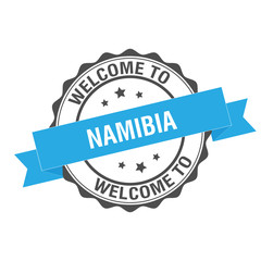 Welcome to Namibia stamp illustration