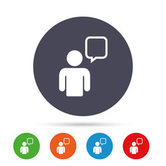 Chat sign icon. Speech bubble symbol.
