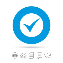 Check sign icon. Yes symbol.