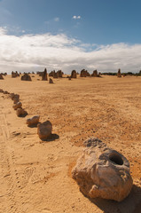 Deserto dei pinnacoli a nord di Perth, Nambung, Australia occidentale