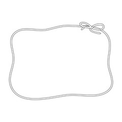 Thread Frame with Bow Icon Symbol Design. Icon Vector illustration isolated on white background.