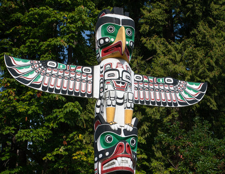 Totem pole is the cultural heritage of first nation people.