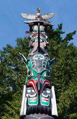 Totem pole is the cultural heritage of first nation people.