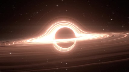 the black hole with accretion disk (close up) - Powered by Adobe