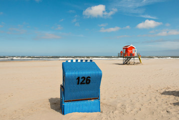 Strandkorb, Strand, Meer, Langeoog