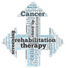Cancer therapy word cloud