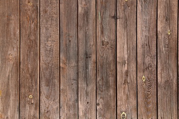 Old brown wooden wall, detailed background photo texture. Wood plank fence close up