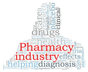 Pharmacy industry word cloud