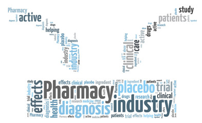 Fototapeta na wymiar Pharmacy industry word cloud
