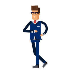 Vector detailed character office worker,