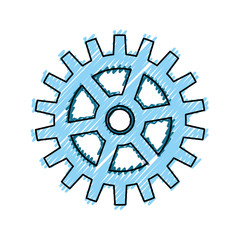 Gear machinery piece icon vector illustration graphic design