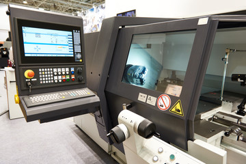 Modern lathe with CNC