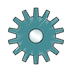 Gear machinery piece icon vector illustration graphic design
