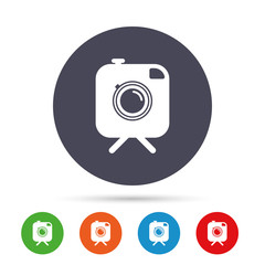 Hipster photo camera sign icon. Retro camera.