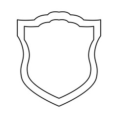 Shield security emblem icon vector illustration graphic design