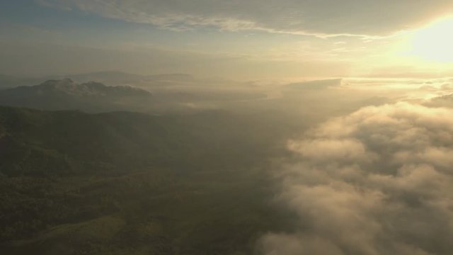 epic sunrise in beautiful valley of Luang Prabang province Laos