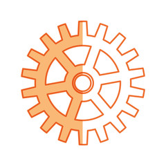 Obraz premium Gear machinery piece icon vector illustration graphic design