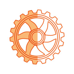 Gear machinery piece icon vector illustration graphic design