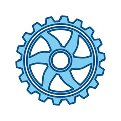 Gear machinery piece icon vector illustration graphic design