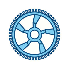 Fototapeta premium Gear machinery piece icon vector illustration graphic design
