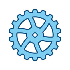 Gear machinery piece icon vector illustration graphic design