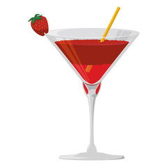 Delicious cocktail drink icon vector illustration graphic design