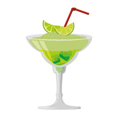 Delicious cocktail drink icon vector illustration graphic design