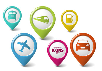 Travel Location Pointer Icons
