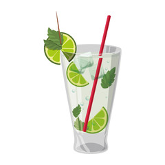 Delicious cocktail drink icon vector illustration graphic design